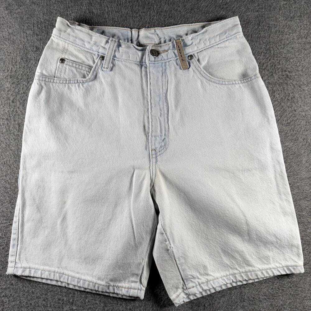 Vintage Levi's Bermuda Shorts Womens 28 High Waist Light Wash 90s Gray Tab